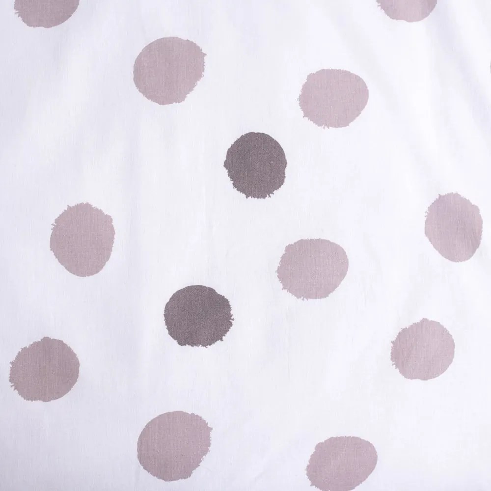 Biała/szara bawełniana pościel dziecięca do łóżeczka 100x135 cm Thumper "Dots" – Jerry Fabrics
