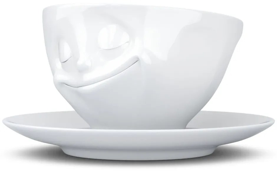 Biała porcelanowa szczęśliwa filiżanka do kawy 58products, 200 ml
