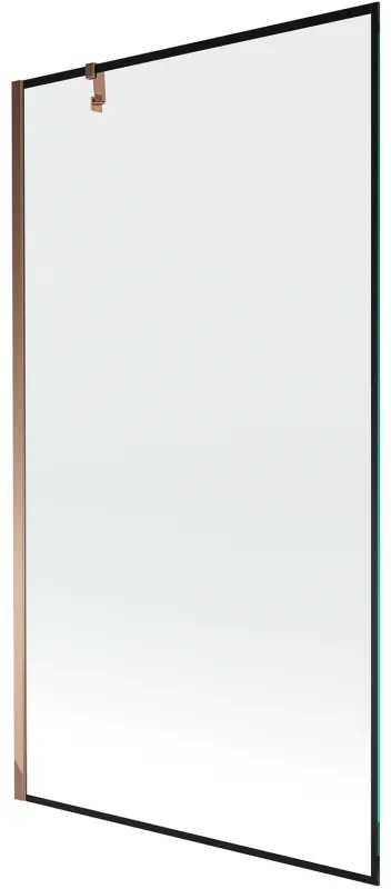 Mexen Next parawan nawannowy 1-skrzydłowy 100 x 150 cm, czarny wzór, różowe złoto - 895-100-000-00-70-60
