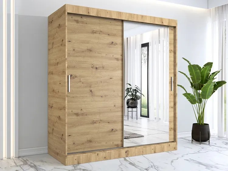 Szafa przesuwna dąb artisan 180 cm - Massi 5X