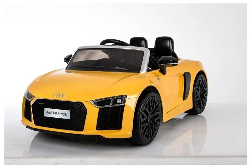 Auto na akumulator audi r8 spyder żółty