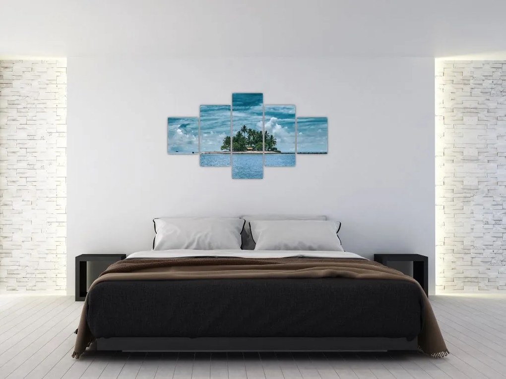 Obraz - wyspa na morzu (125x70 cm)