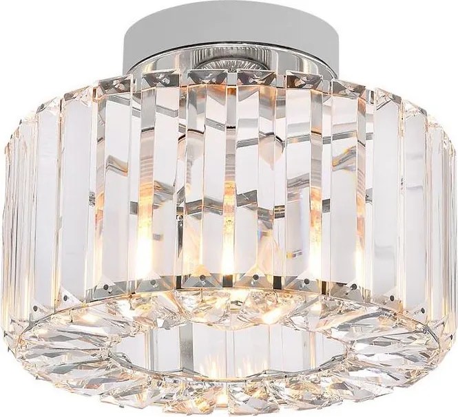 Oprawa sufitowa VETRO 1xE27/15W/230V, śr. 24,5 cm, chrom matowy