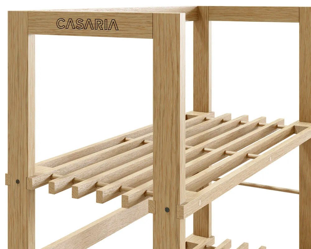 Drewniany regał ÖLAND, 58x27x136cm, 5 półek, brązowy Casaria