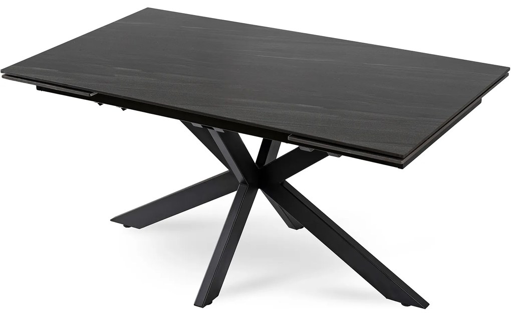 Stół Prostokątny Rozkładany BRUNO 160-240 cm Ceramiczny Czarny do Salonu Nowoczesny Loft