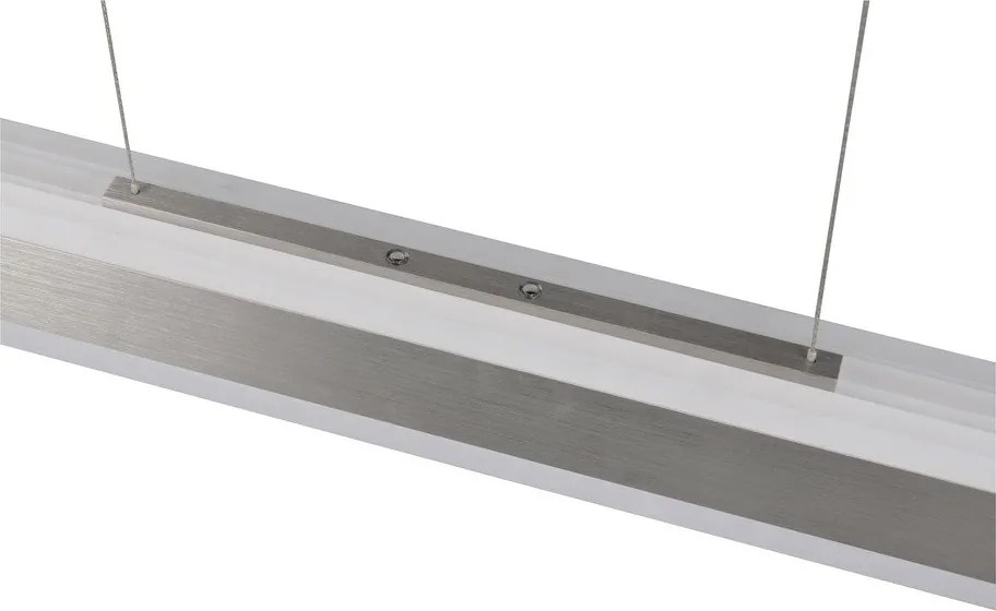 Lampa wisząca LED w kolorze matowego srebra z metalowym kloszem Arcola – Trio