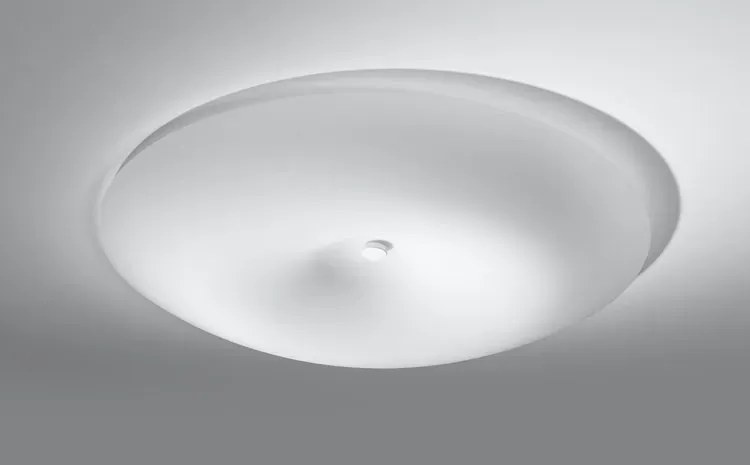 Biały nowoczesny szklany plafon 63 cm - EXX211-Nosco