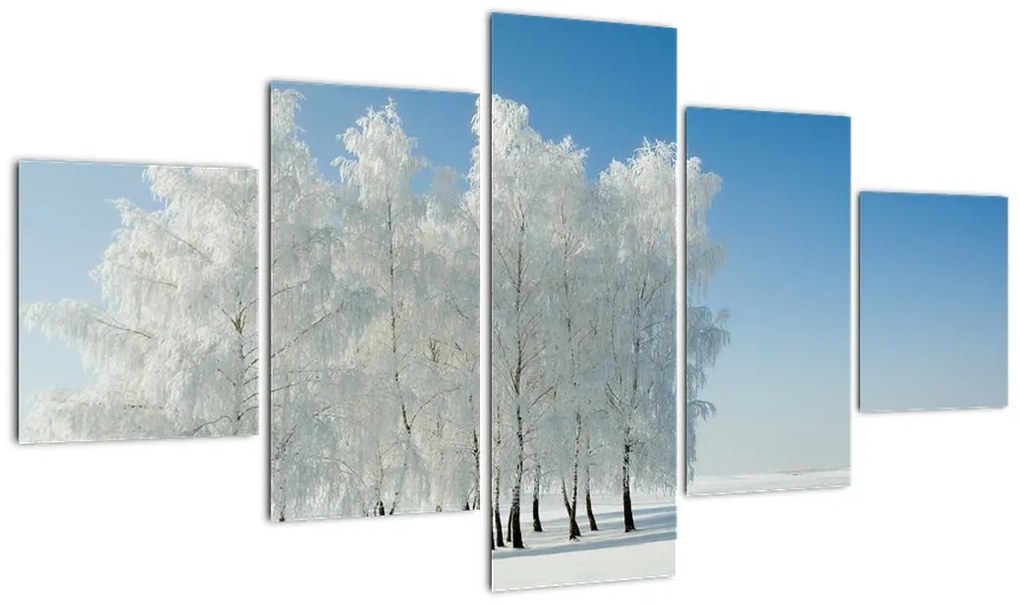 Obraz zaśnieżonego krajobrazu (125x70 cm)