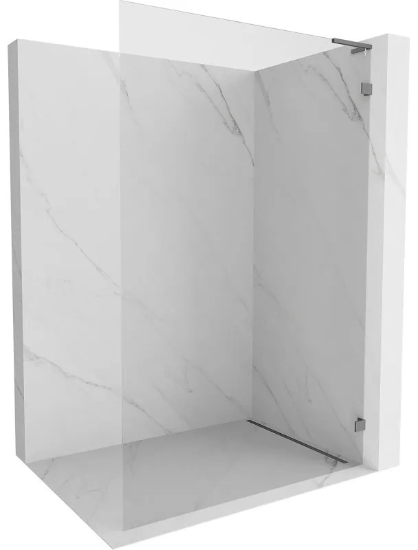 Mexen Lunar L ścianka prysznicowa Walk-in prawa 60 x 200 cm, transparent 8 mm, gun metal - 830L-060-000-95-00-P