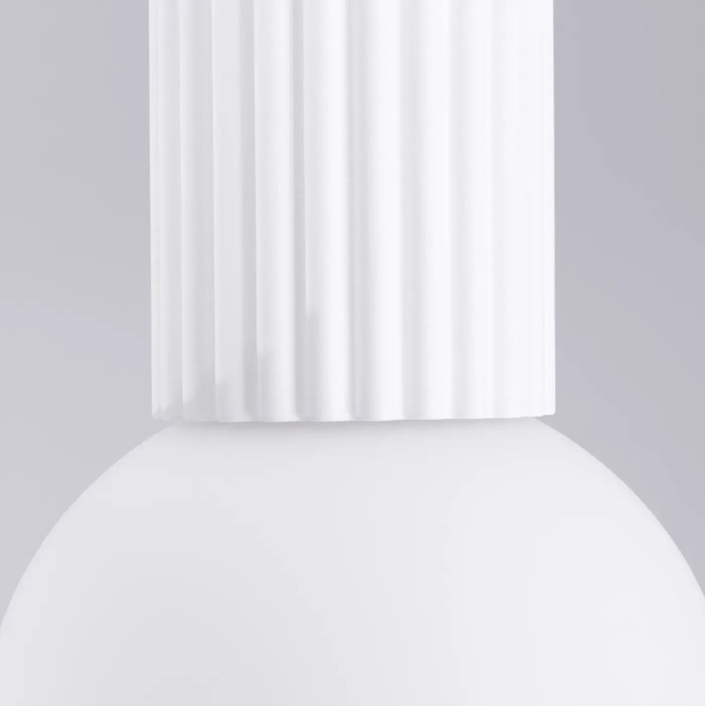 Plafon HALO biały IP44 ryflowany SOLLUX LIGHTING