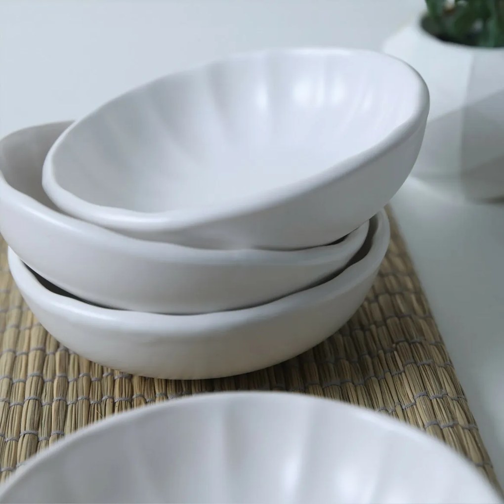 Zestaw 6 misek kamionkowych Laguna 12 cm, biały