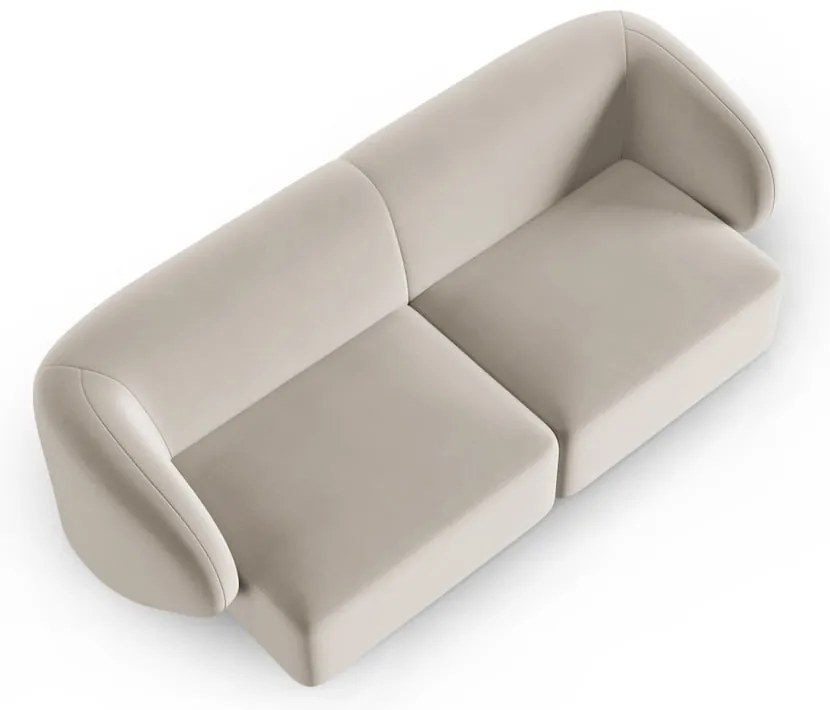 Beżowa aksamitna sofa 188 cm Paolo – Milo Casa