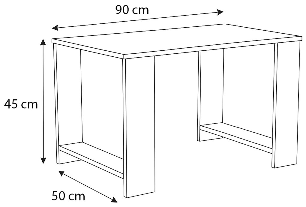 Stolik kawowy Ława Stół 90 cm MORI Biały