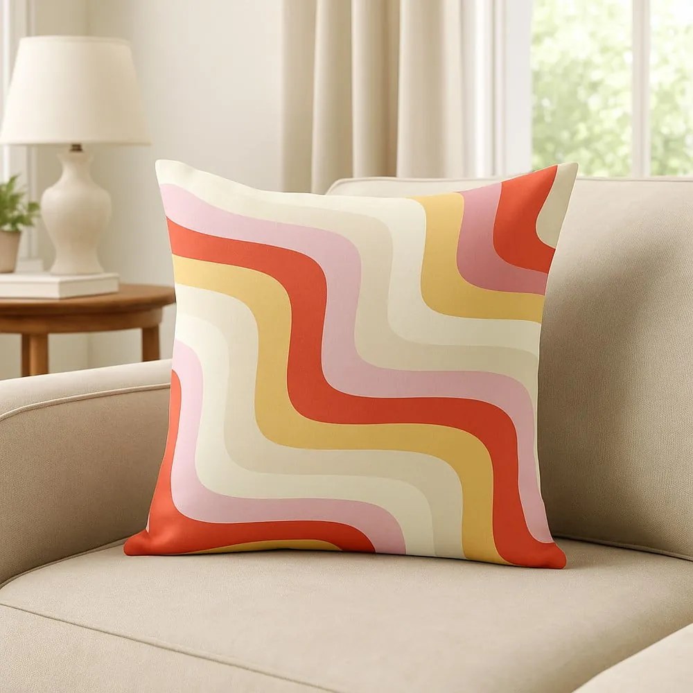 Poszewka na poduszkę 43x43 cm Creamy Raspberry Swirl – Mila Home