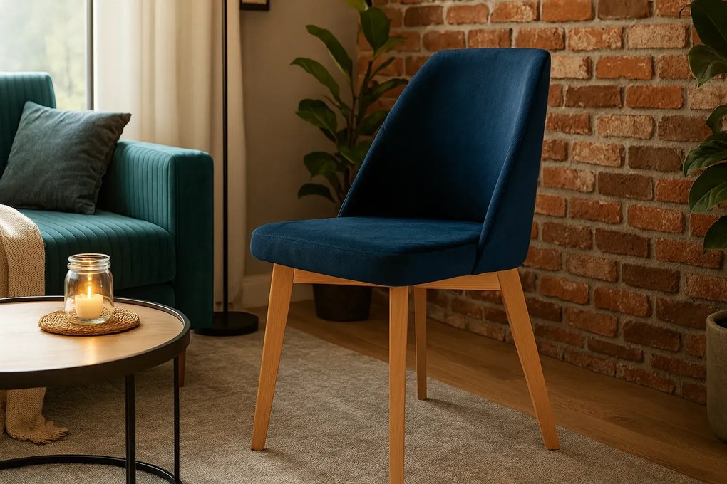 Beżowe pluszowe krzesło kubełkowe - Bentrix 4X