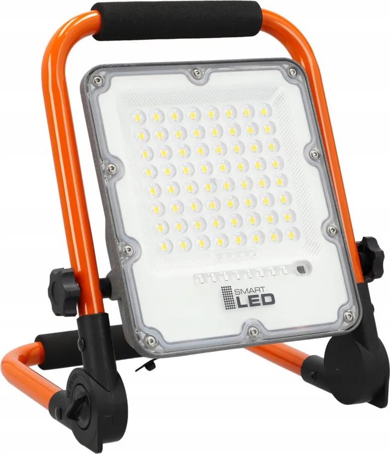 Akumulatorowy naświetlacz LED ze statywem 30 W, 3,2 V, 4500 K, 5000 mAh, IP65, pomarańczowy