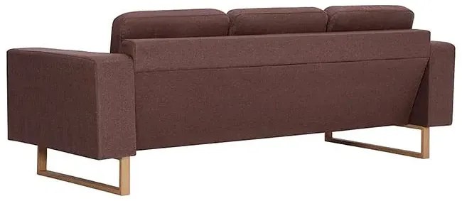 Elegancka trzyosobowa sofa Ladi 3X - brązowa