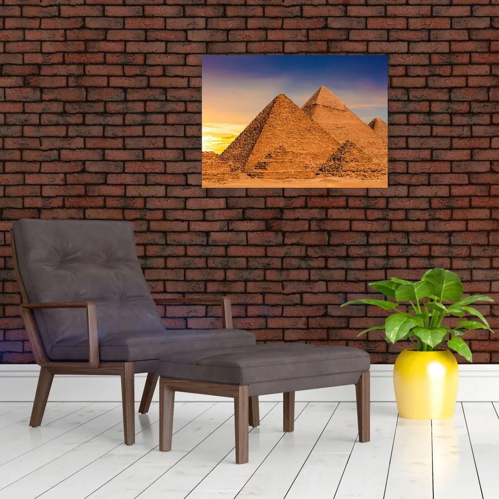 Obraz na szkle - piramidy egipskie (70x50 cm)