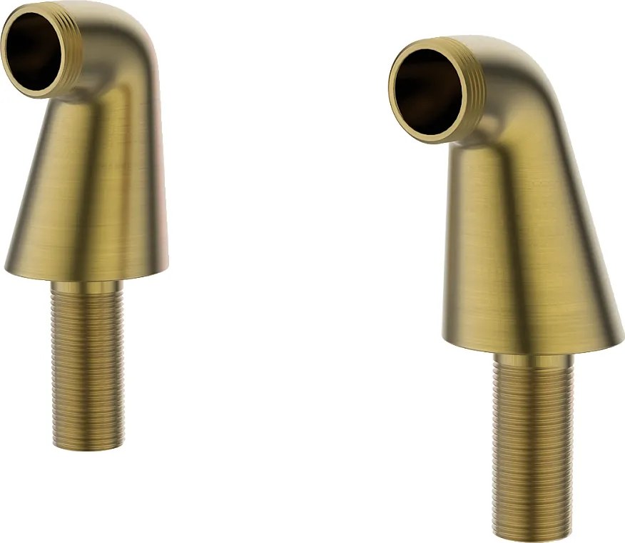 Kolumny łączące wannę z prysznicem ze szczotkowanego złota