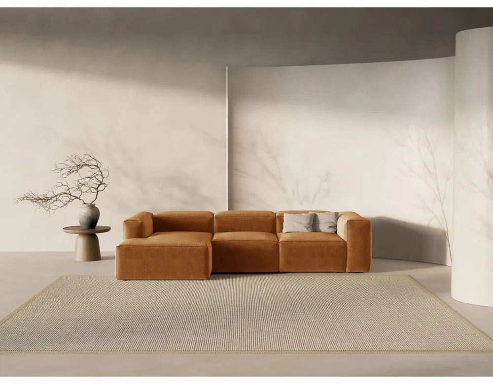 Ceglasty narożnik (lewostronny/z szezlongiem) Bergamo – Cosmopolitan Design