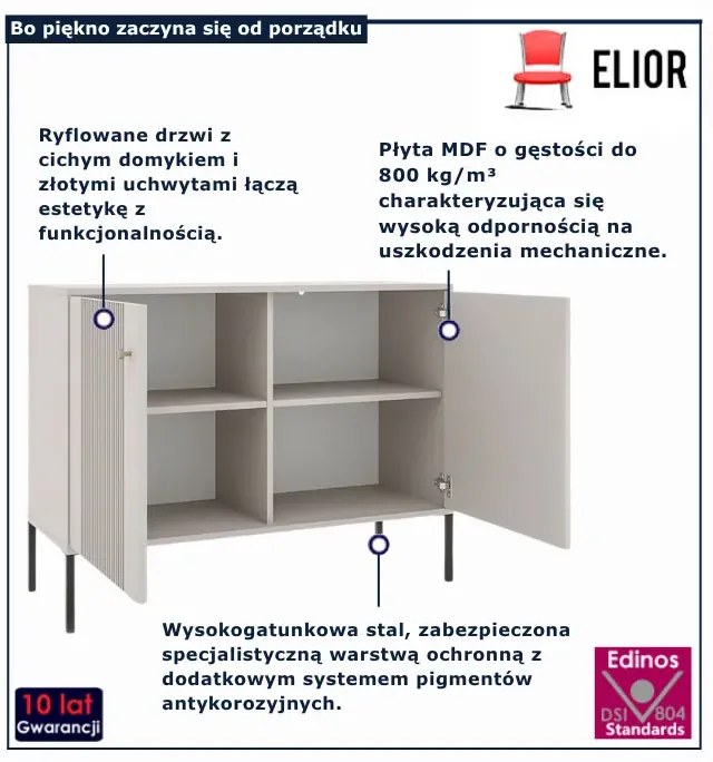 Kaszmirowa komoda na nóżkach N9-B61