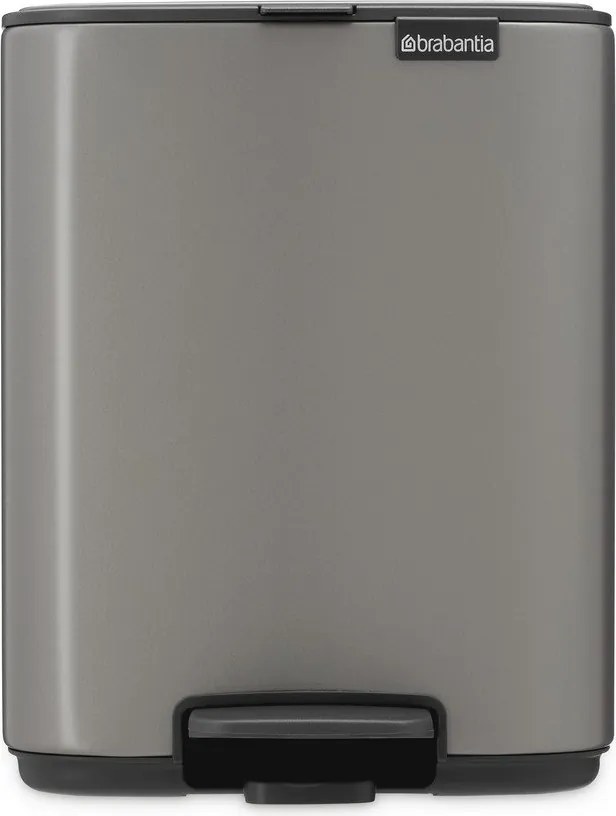 Szary stalowy kosz na śmieci z pedałem 7 l Bo – Brabantia