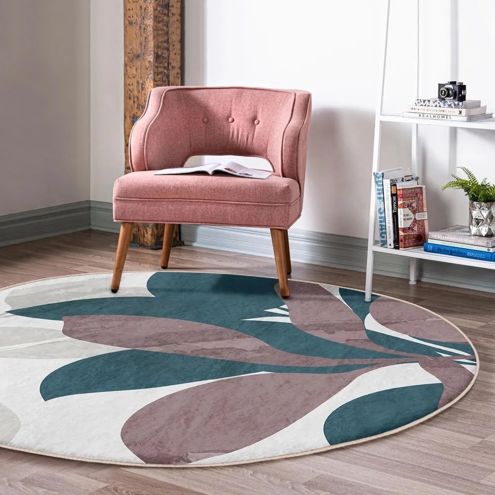 Okrągły dywan odpowiedni do prania i robotów sprzątających ø 80 cm Comfort – Mila Home