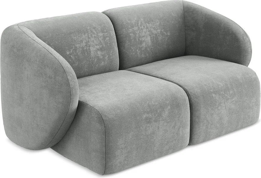 Szara sofa z tkaniny szenilowej 174 cm Lani – Makamii