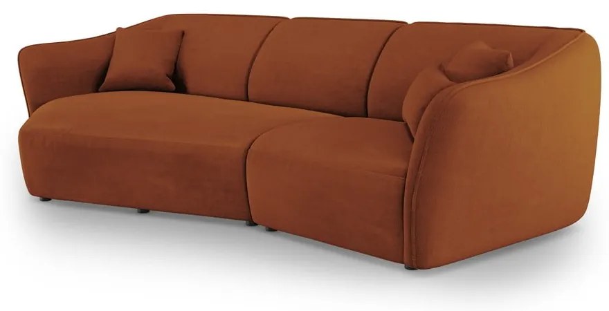 Ceglasty narożnik z materiału bouclé Tokyo – Cosmopolitan Design