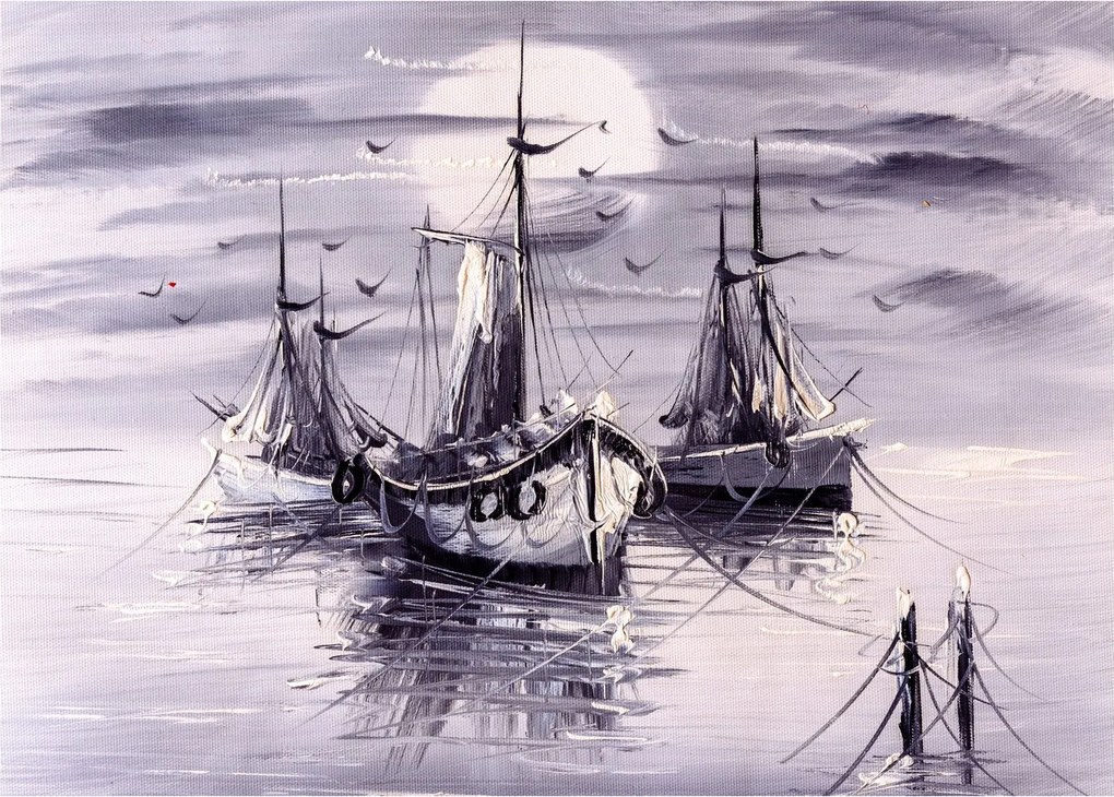 Obraz - Port, obraz olejny (70x50 cm)