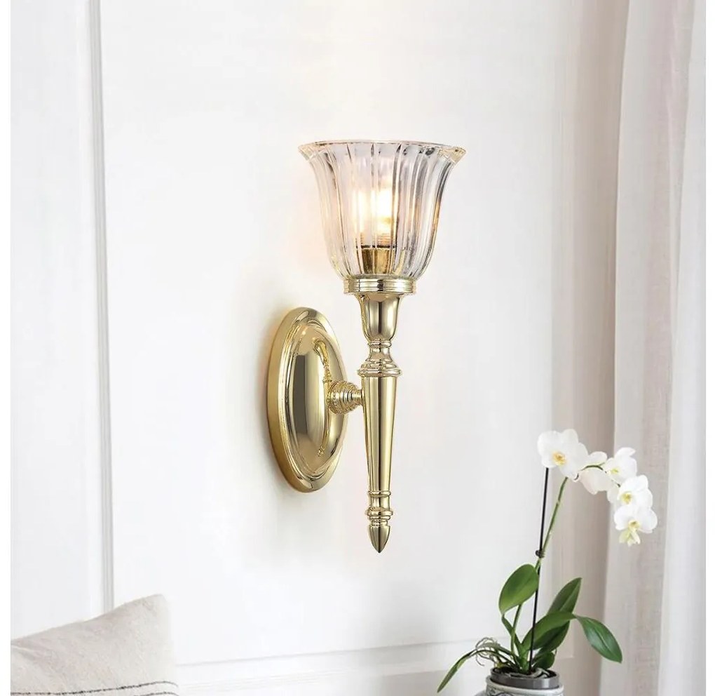 Elstead BATH-DRYDEN1-PB-LED Kinkiet łazienkowy DRYDEN 1xG9/3W/230V IP44 złoty