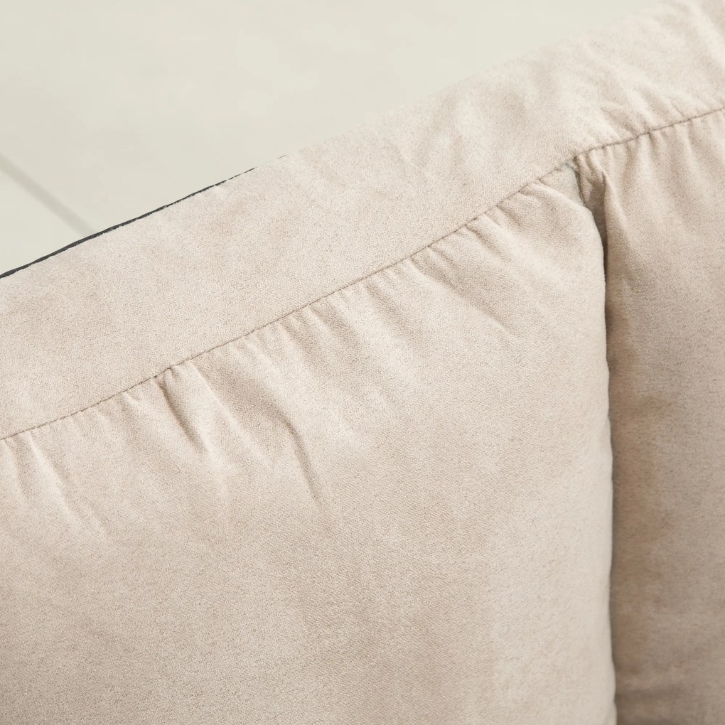 HOMCOM Sofa i Łóżko 2 w 1, Regulowane Oparcie, 102 x 73 x 60 cm, Beżowa
