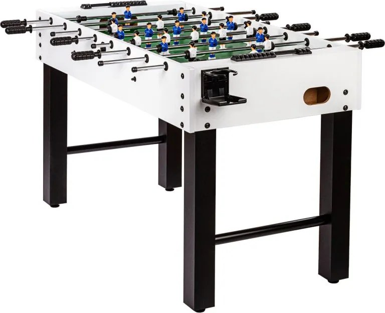 Stół piłkarski GamesPlanet® Glasgow, 121x101x79 cm, biały