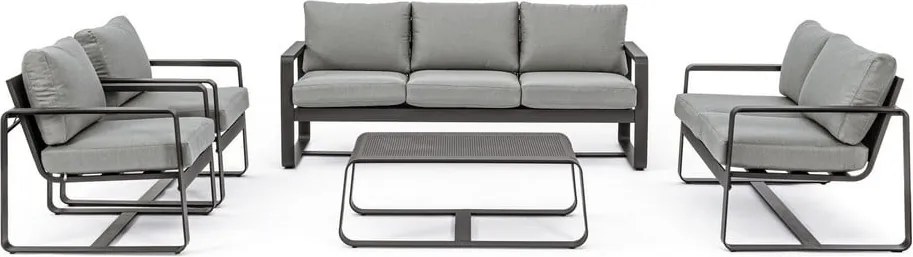 Szara aluminiowa sofa ogrodowa Merrigan – Bizzotto
