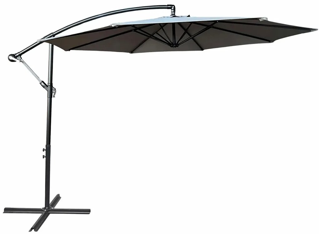 Szary okrągły parasol na taras F3-W16