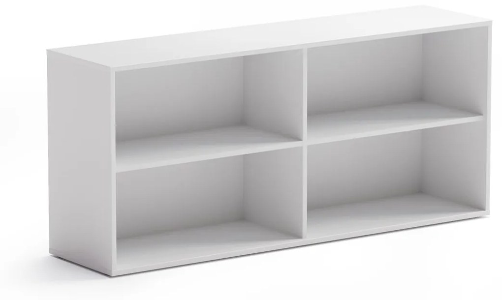 Szafka bez drzwi niska długa BLOCK biała