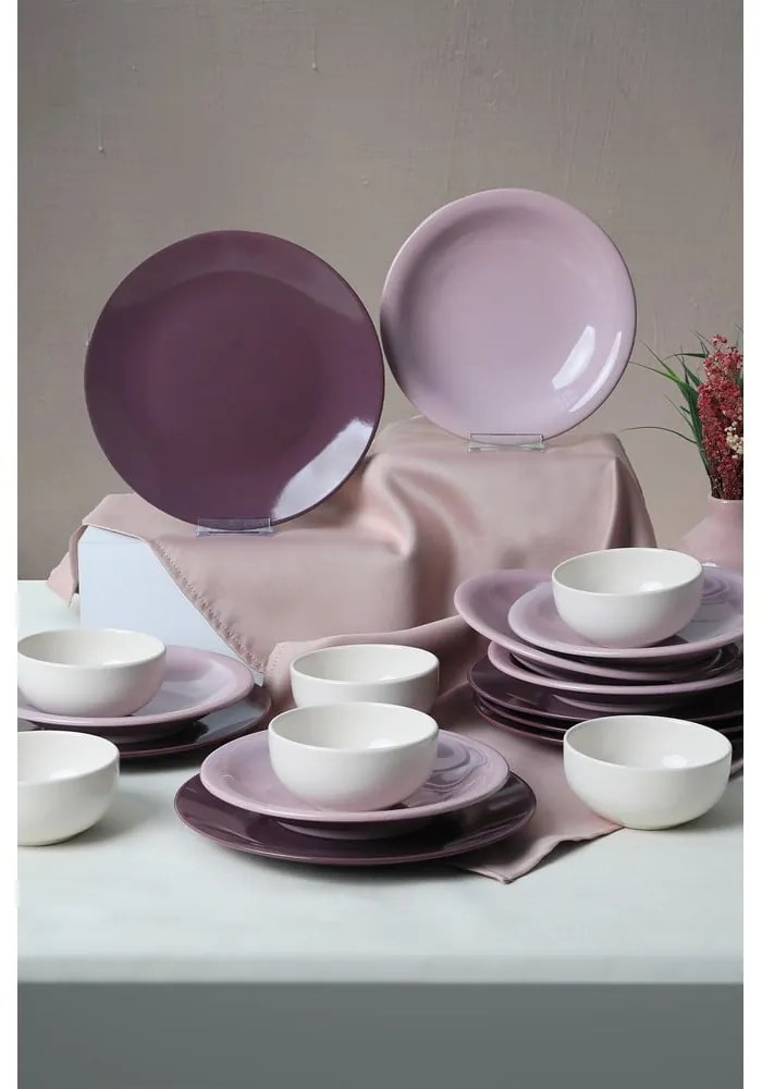 Ceramiczny zestaw talerzy 18 szt. – Hermia