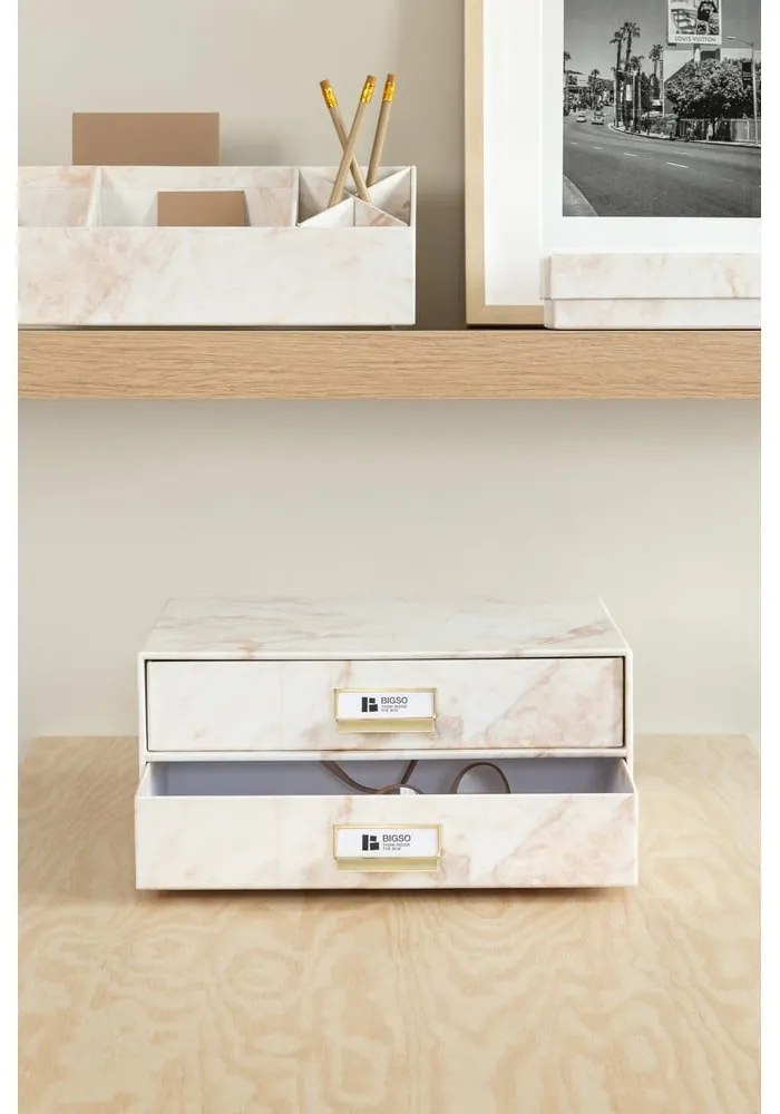 Kartonowy organizer z szufladką Birger Paper Laminate – Bigso