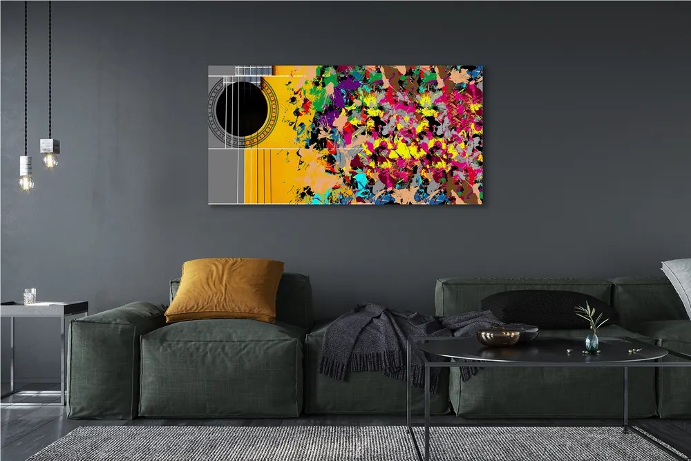 Zdjęcie na płótnie Artystyczna Gitara W Barwach