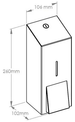 Dozownik mydła w płynie MERIDA 800 ml, stal nierdzewna matowa