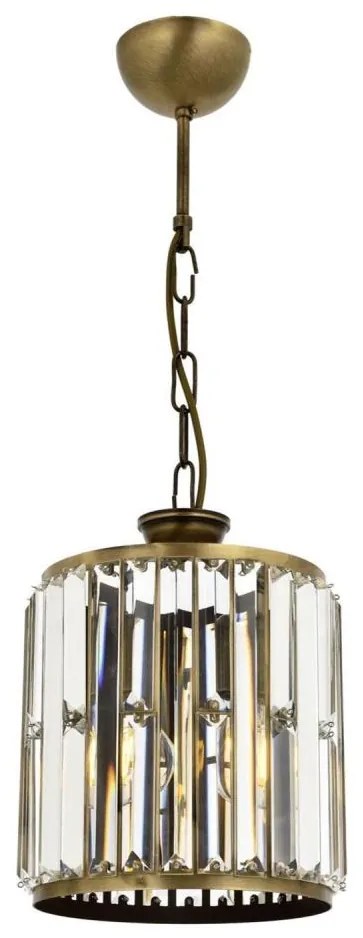 Żyrandol na łańcuchu CRYSTALLINE 1xE27/6W/230V brązowy
