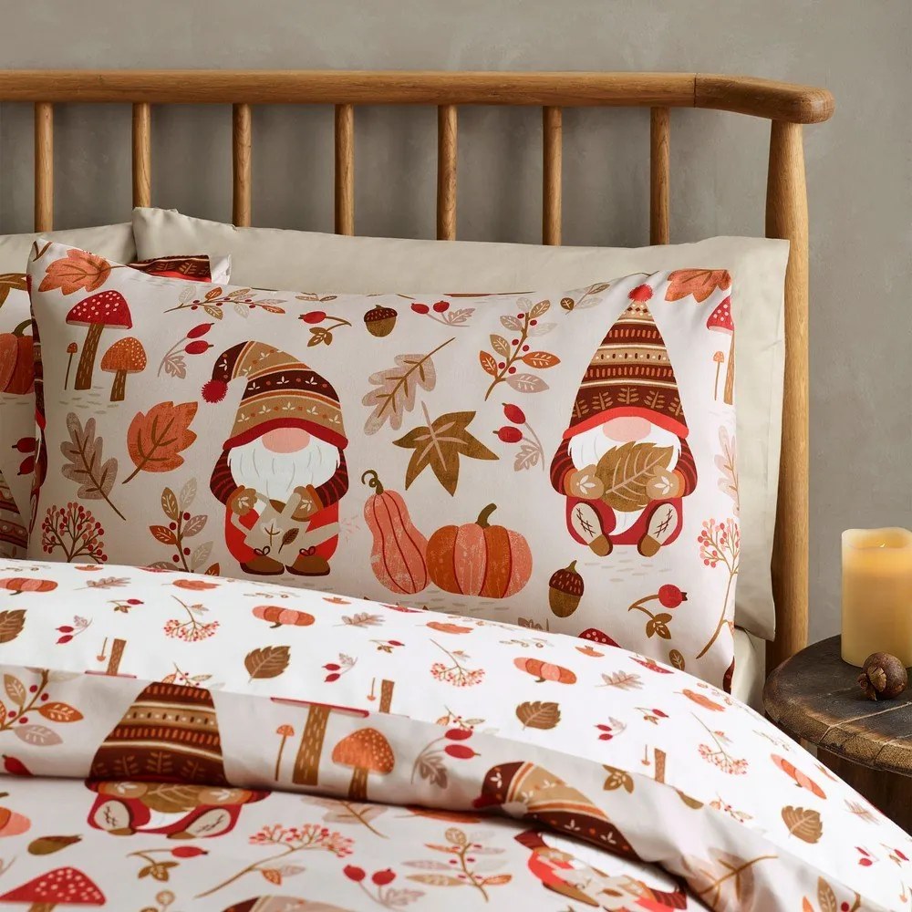 Pomarańczowo-brązowa pościel dwuosobowa 230x220 cm Woodland Gonks – Catherine Lansfield