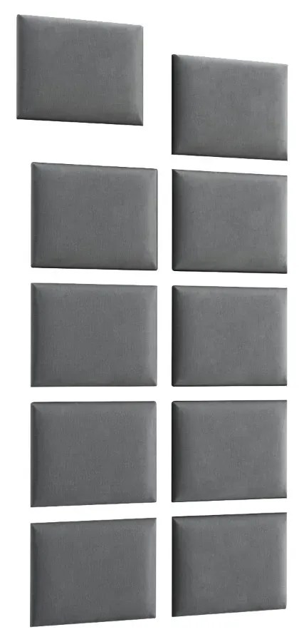 Zestaw 10 paneli tapicerowanych QUADRATTA 100x200 szary ELTAP