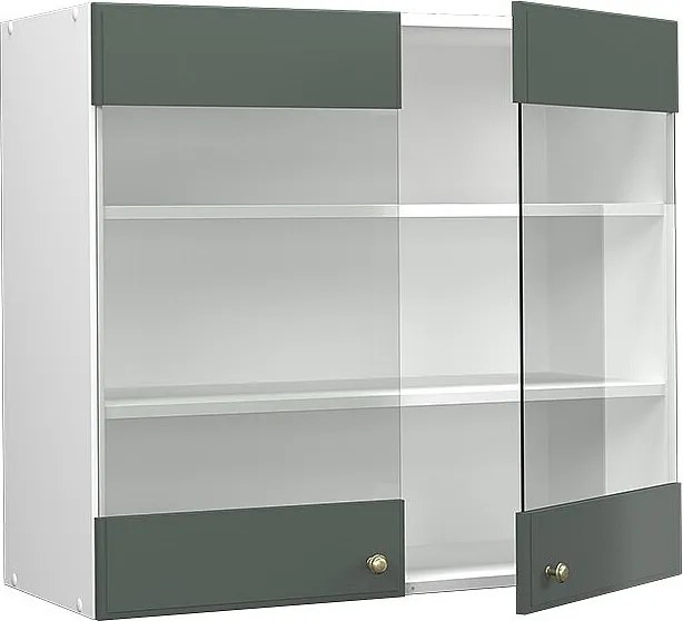 Szklana szafka kuchenna green gold country 80x34.1x72 fame-line