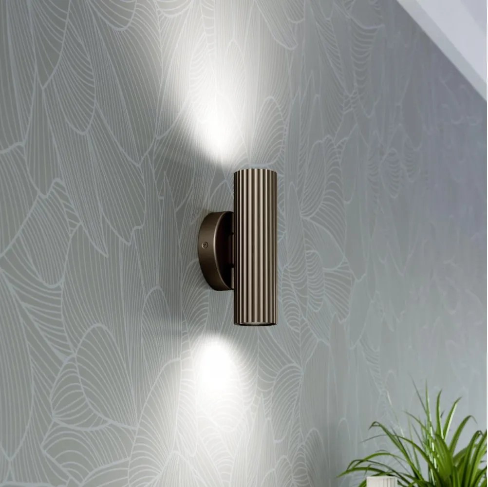 Eglo 902036 - Kinkiet PORTILLO 2xGU10/5W/230V brązowy