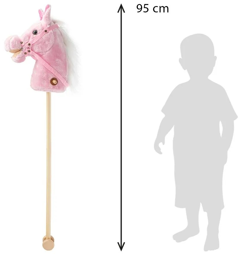 Konik Baby Mix z dźwiękiem i kółkami Rosie różowy,95 x 23 x 23 cm