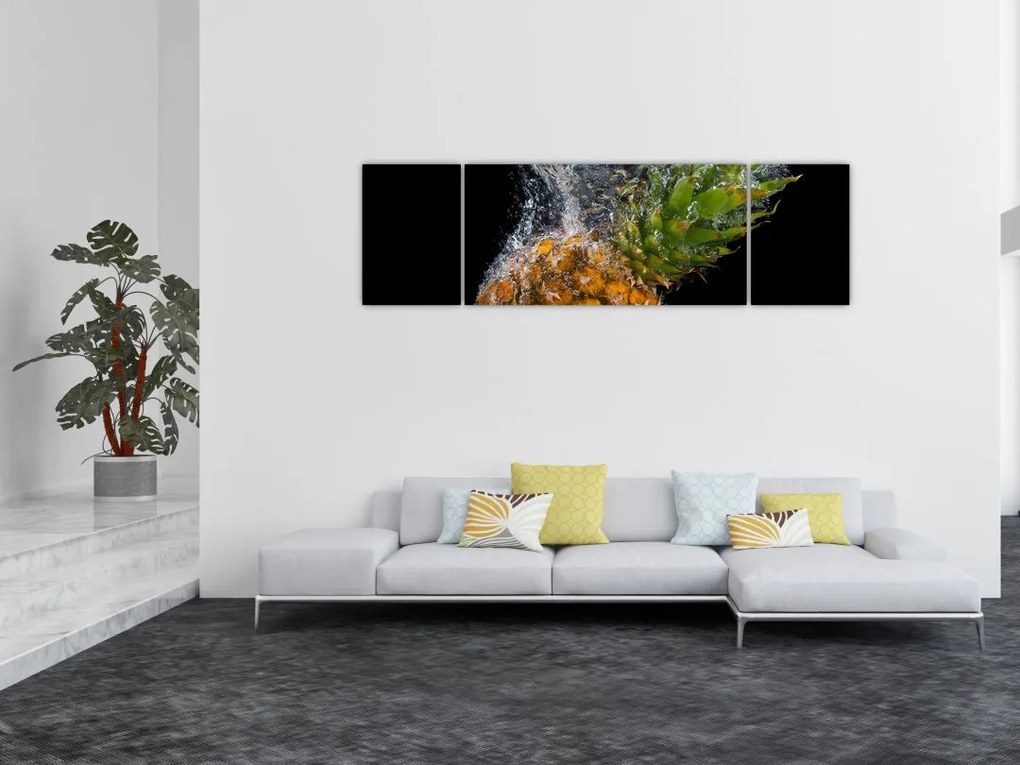 Obraz ananasa w wodzie (170x50 cm)