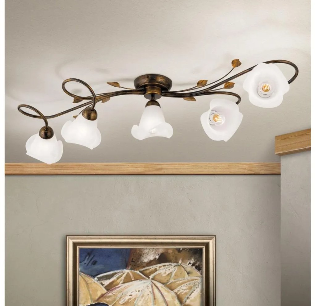 Orion DL 7-789/5 - Żyrandol natynkowy SISI 5xE14/40W/230V brąz/patyna