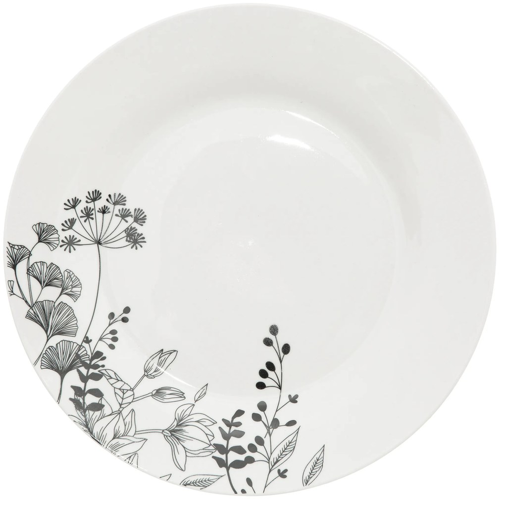 Porcelanowa zastawa dla 6 osób WHITE FLORAL, 18 elementów