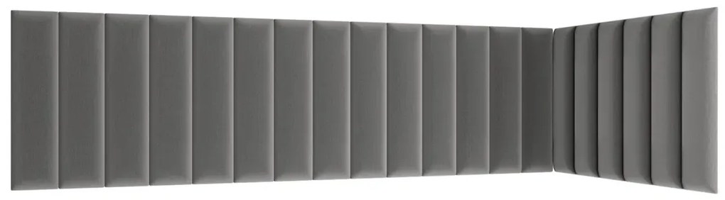 Zestaw 20 paneli tapicerowanych QUADRATTA 210x90x60 szary ELTAP